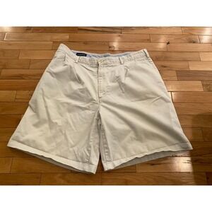 Lands‎ End Mens Pleated Khaki Shorts Dress Casual Classic Size 37